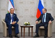 俄罗斯联邦总统普京与乌兹别克斯坦总统卡里莫夫举行会谈