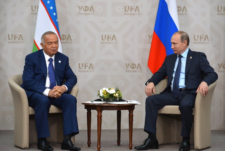 President of the Russian Federation Vladimir Putin meets with President of Uzbekistan Islam Karimov