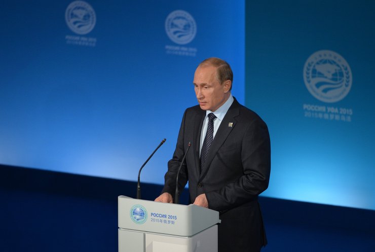 俄罗斯联邦总统普京新闻发布会在乌法召开
