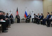 President of the Russian Federation Vladimir Putin meets with President of the Islamic Republic of Afghanistan Ashraf Ghani Ahmadzai